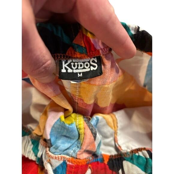 Vintage 80s Kudos bathing suit tropical parrot swim trunks board shorts sz med - Picture 3 of 6